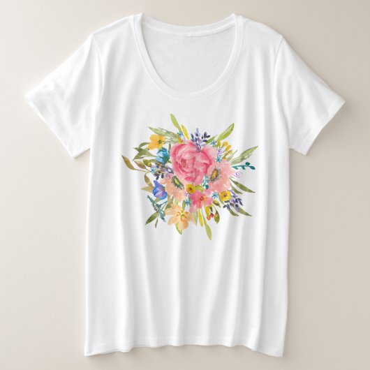 Bouquet Rose d'aquarelle (Design devant)
