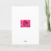 Bouquet rose de fleurs Carte d'anniversaire (Dos)