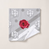 Bouquet rose Et Blanc (Gant de toilette)