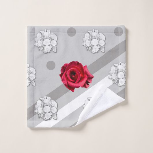 Bouquet rose Et Blanc (Gant de toilette)