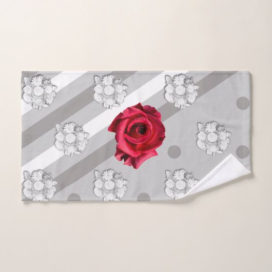 Bouquet rose Et Blanc (Serviette à main)