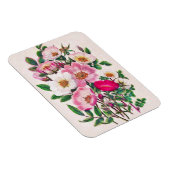 Bouquet roze en White Wild Roos Flowers Magneet (Rechterzijde)