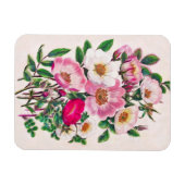 Bouquet roze en White Wild Roos Flowers Magneet (Horizontaal)