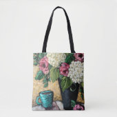 "Bouquet sac fourre-tout floral avec de café" (Devant)