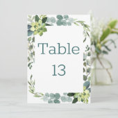 Bouquet sarcelle - Numéro de table (Debout devant)