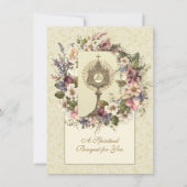 Bouquet spirituel floral catholique Cartes saintes (Devant)