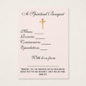 Bouquet spirituel floral prière Carte Sainte (Dos)