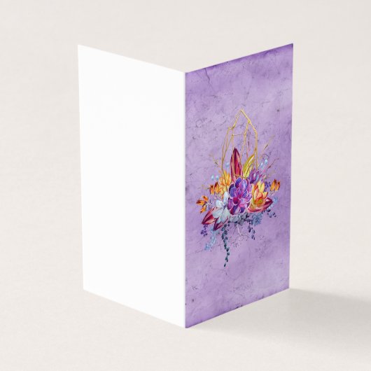 Bouquet Succulent violet Carte de voeux botanique (Outside)