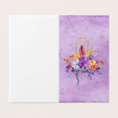 Bouquet Succulent violet Carte de voeux botanique (Outside Unfolded)