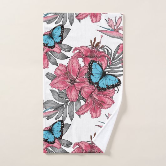 Bouquet tropical (Serviette à main)