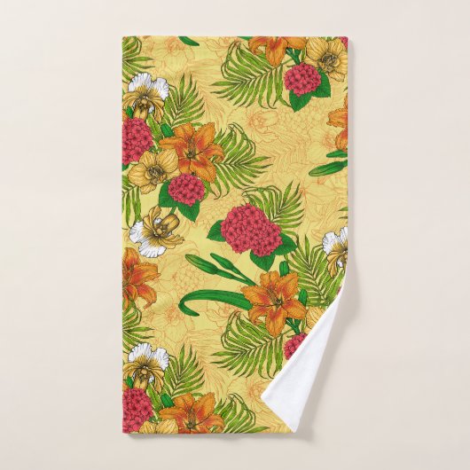 Bouquet tropical (Serviette à main)