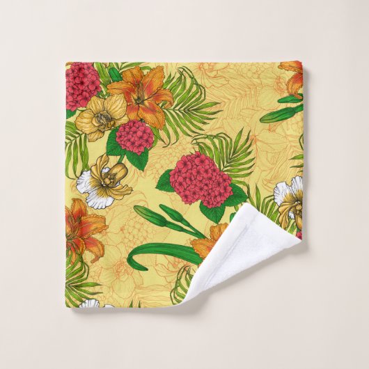 Bouquet tropical (Gant de toilette)