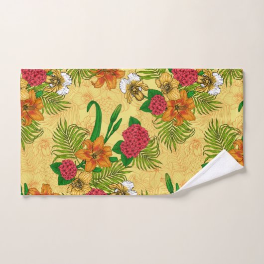 Bouquet tropical (Serviette à main)