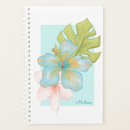 Bouquet tropical Pastel avec votre nom (Devant)