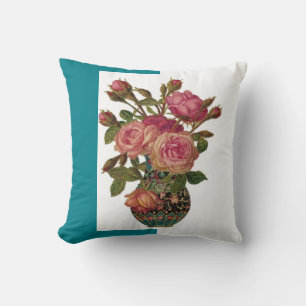 Bouquet van bloemen Blauwgroen/Stripe Pillow Kussen