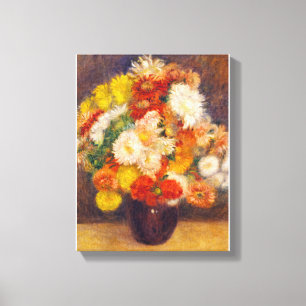 Bouquet van Chrysanthema van Auguste Renoir Nog Canvas Afdruk