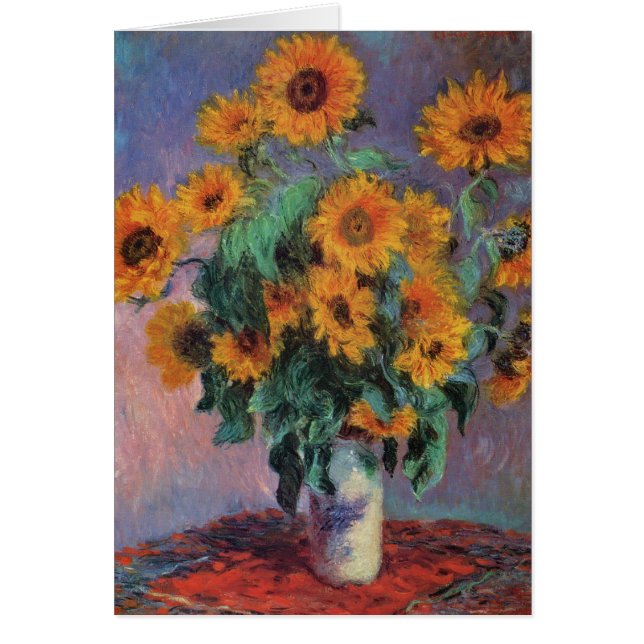 Bouquet van Claude Monet over zonnebloemen (Voorkant)
