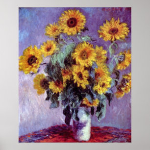 Bouquet van de Zonnebloem door Claude Monet, Kuns Poster