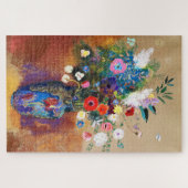 Bouquet van Flowers door Odilon Redon Legpuzzel (Horizontaal)