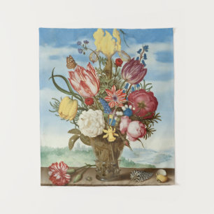 Bouquet van Flowers op een Ledge Wandkleed