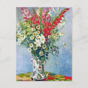 Bouquet van Gadiolas Lilies en Dasies Claude Monet Briefkaart