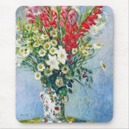 Bouquet van Gadiolas Lilies en Dasies Claude Monet Muismat