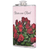 Bouquet van rode rozen heupfles (Links)