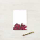Bouquet van rode rozen post-it® notes (Op bureau)