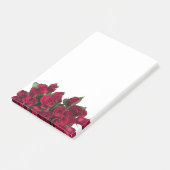 Bouquet van rode rozen post-it® notes (Schuin)