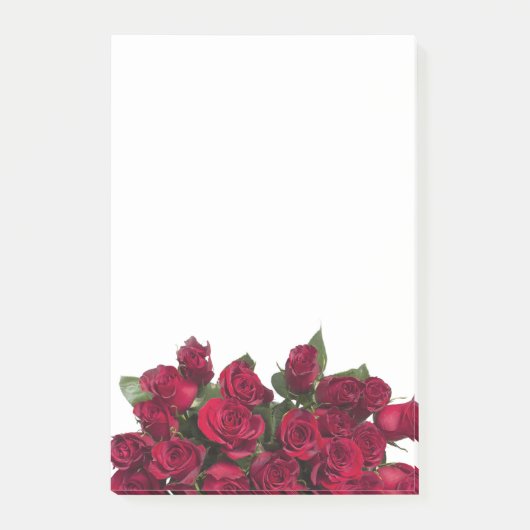 Bouquet van rode rozen post-it® notes (Voorkant)