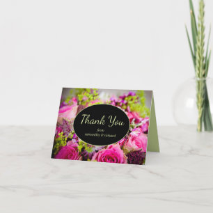 Bouquet van Roos Bedankkaart