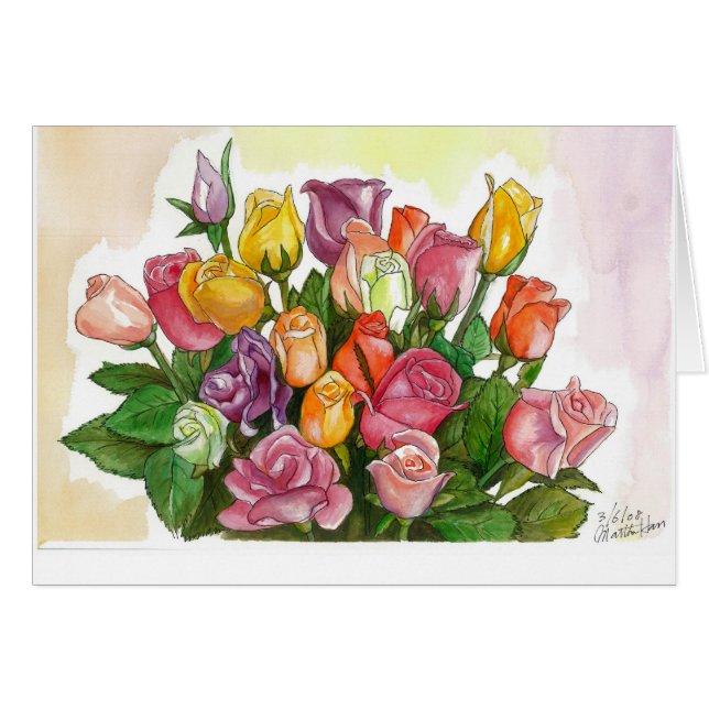 Bouquet van rozen (Voorkant Horizontaal)