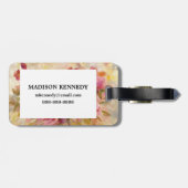 Bouquet van Rozen Bagagelabel (Achterkant horizontaal)