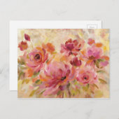 Bouquet van Rozen Briefkaart (Voorkant / Achterkant)