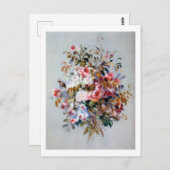 Bouquet van Rozen, Renoir Briefkaart (Voorkant / Achterkant)