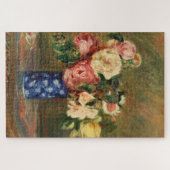 Bouquet van Rozen van Renoir Impressionist Paintin Legpuzzel (Horizontaal)