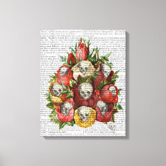 Bouquet van Skulls Canvas Afdruk (Voorkant)