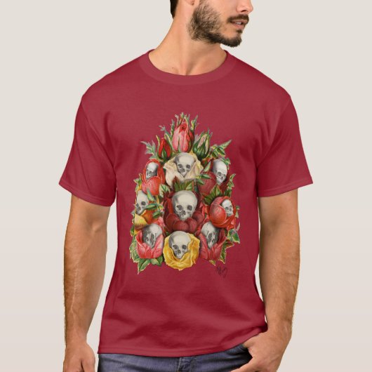 Bouquet van Skulls T-shirt (Voorkant)