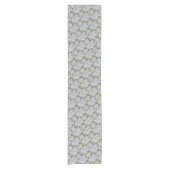 BOUQUET VAN WITTE DAISIES KORTE TABEL RUNNER TAFELLOPER (Voorkant)