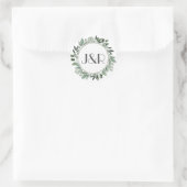 Bouquet vert, Vert foncé, Étiquette Monogramme (Sac)