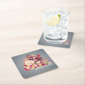 Bouquet Vierkante Kartonnen Onderzetter (Insitu)