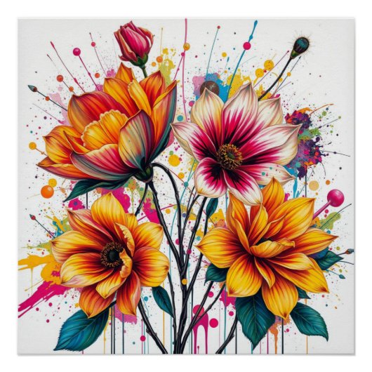 bouquet wall art perfect poster (Voorkant)