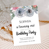 Bouquet Whimsical - Invitation d'anniversaire 1er
