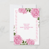 Bouquets d'angle rose joli Merci (Dos)