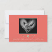 Bouquets de fleurs roses - 3x5 Faire-part de naiss (Dos)