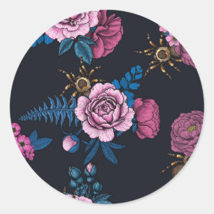 Bouquets en tarantula 2 ronde sticker