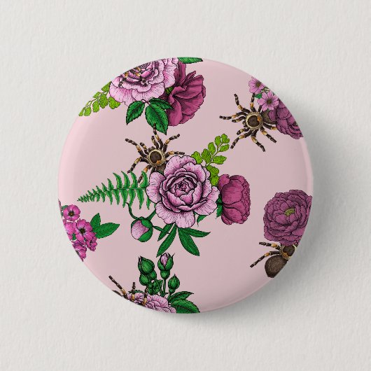 Bouquets en tarantula ronde button 5,7 cm (Voorkant)