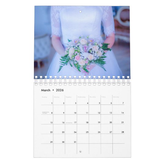 Bouquets et fleurs mariages 2025 Calendrier d'affa (Mar 2026)