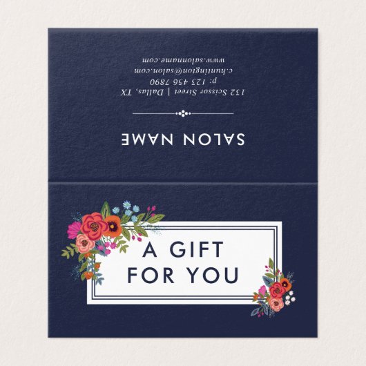 Bouquets floraux Boho - Certificat cadeau (Outside Unfolded)