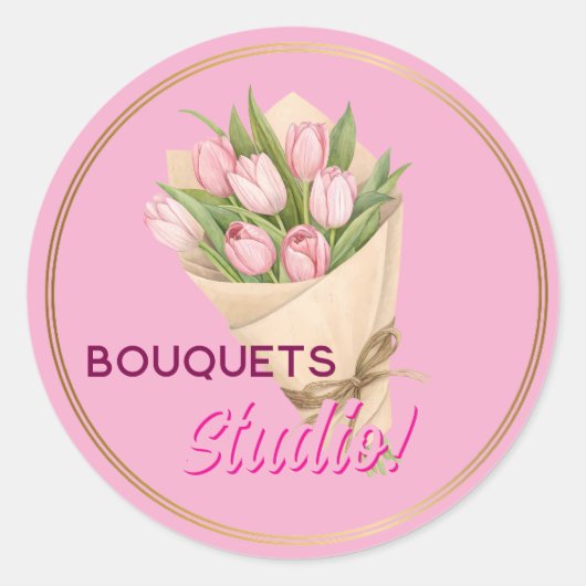 Bouquets logo commercial Sticker (Devant)